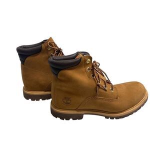 TIMBERLAND Women’s Leather Waterproof‎ Hiking Work Boot Size 7.5 Tan